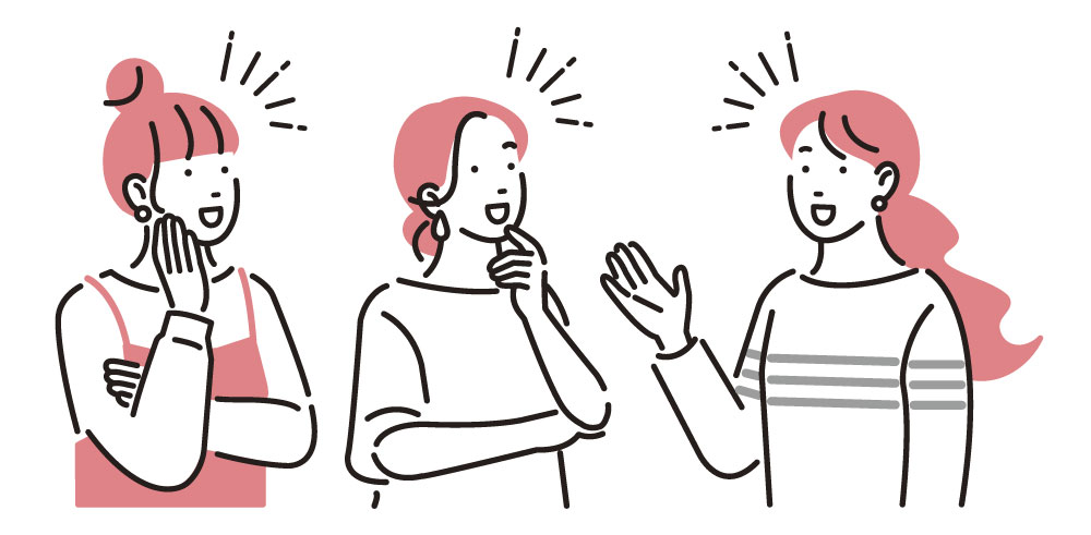 会話をする女性